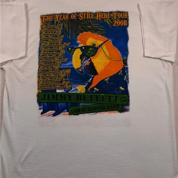 NWOT RARE 2008 JIMMY BUFFETT CONCERT TEE THE YEAR OF STILL HERE TOUR GRAPHIC XL - Picture 4 of 10
